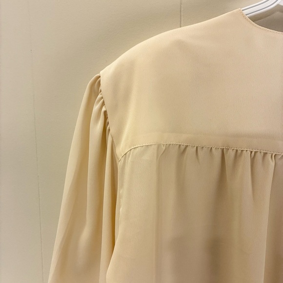 Vintage Prophecy Cream Blouse Size 14P (Fits Small) Good Condition - Picture 4 of 9